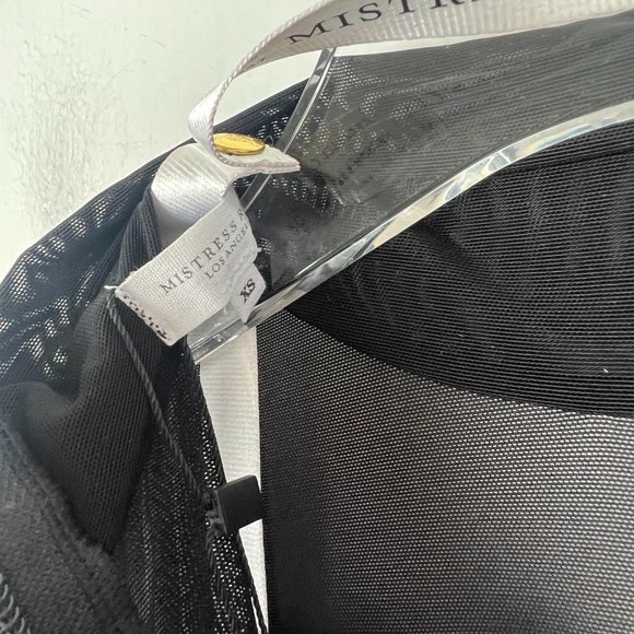 NWT Mistress Rocks Executive Black Mesh Draped Bodysuit Size XS NEW - Picture 11 of 11